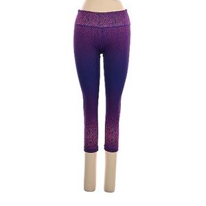 Zella Live In Dot Crop Purple Pink Ombré Active Workout Leggings - XL